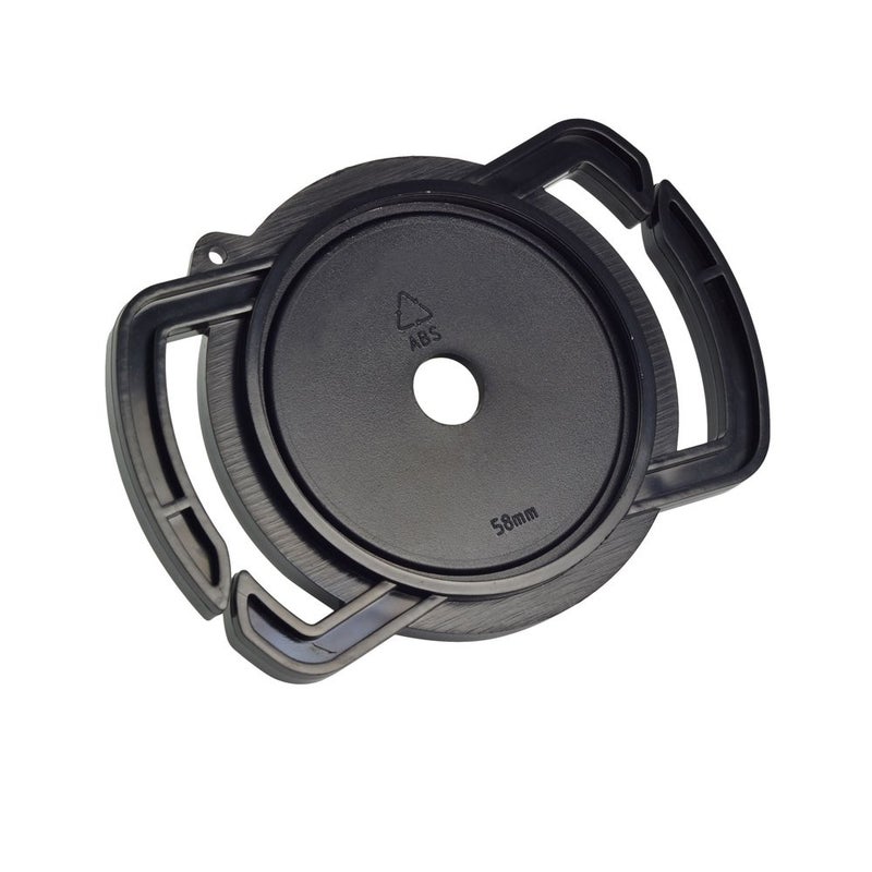 FoRapid Camera Buckle Lens Cap Holder Keeper for Canon Nikon Sony Olympus Fujifilm Pentax Panasonic Sigma DSLR/SLR/Evil Camera Lens Cap-Black ABS Plastic (52mm 58mm 67mm) - Image 1